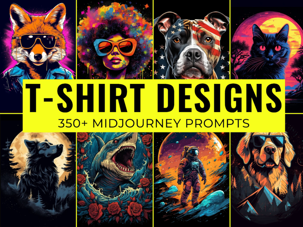 350+ T-shirt Designs Midjourney Prompts - PA-Digital
