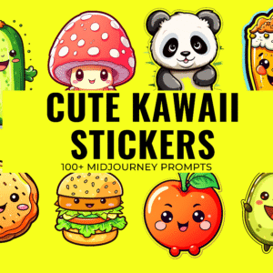 100+ Cute Kawaii Stickers Midjourney Prompts